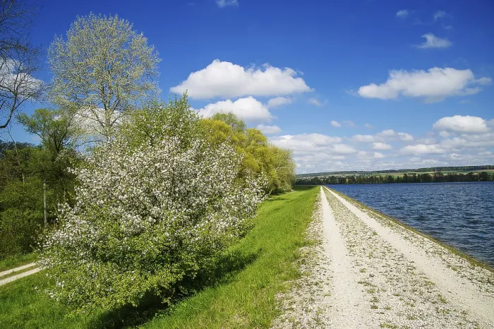Framed Print : Stausee Bertoldsheim in Bayern