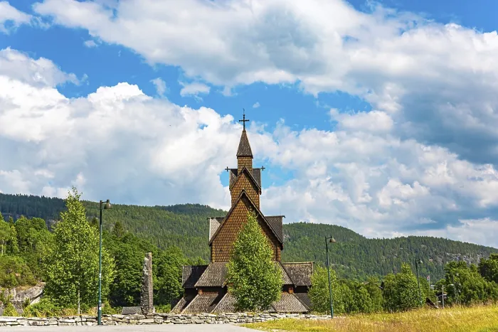 Framed Print : Stave Church crowned with crosses Framed Print : Stave Church crowned with crosses