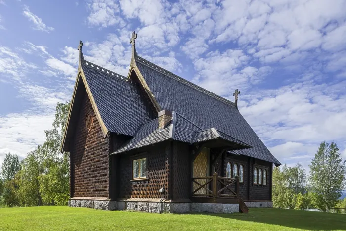 Framed Print : Stave church of Kvikkjokk, Norrbotten County