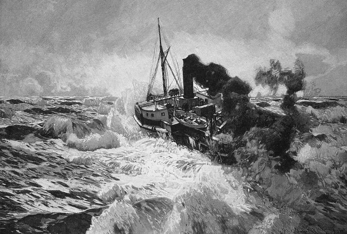 Framed Print : Full steam ahead, steamer on the stormy sea fighting the waves Framed Print : Full steam ahead, steamer on the stormy sea fighting the waves