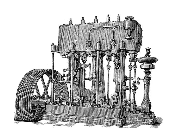 Framed Print : Steam Engines of the 19th century Framed Print : Steam Engines of the 19th century