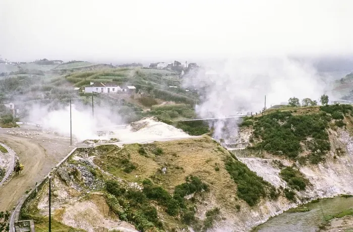 Framed Print : Steam from geothermal activity, Furnas, Sao Miguel Island, Azores, Portugal, April 1964, Europe Framed Print : Steam from geothermal activity, Furnas, Sao Miguel Island, Azores, Portugal, April 1964, Europe