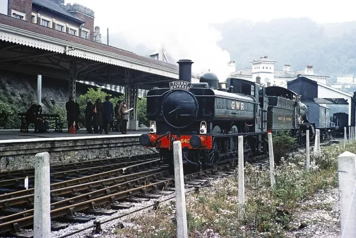 Framed Print : Steam locomotive Torbay Express 6411, Dart Vally Railway, Dartmouth Steam Railway, South Devon, England, United Kingdom 1975 with Great Western Railway livery Framed Print : Steam locomotive Torbay Express 6411, Dart Vally Railway, Dartmouth Steam Railway, South Devon, England, United Kingdom 1975 with Great Western Railway livery