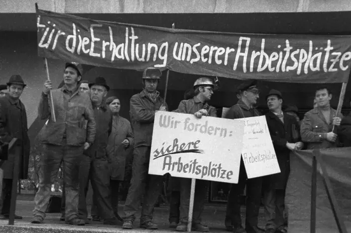 Framed Print : Steelworkers demanded the preservation Framed Print : Steelworkers demanded the preservation