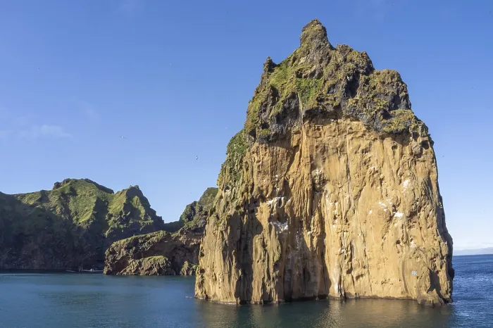 Framed Print : Steep cliff, near Heimaey, Westman Islands