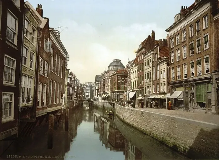 Framed Print : The Steiger Canal, Rotterdam, Holland, c