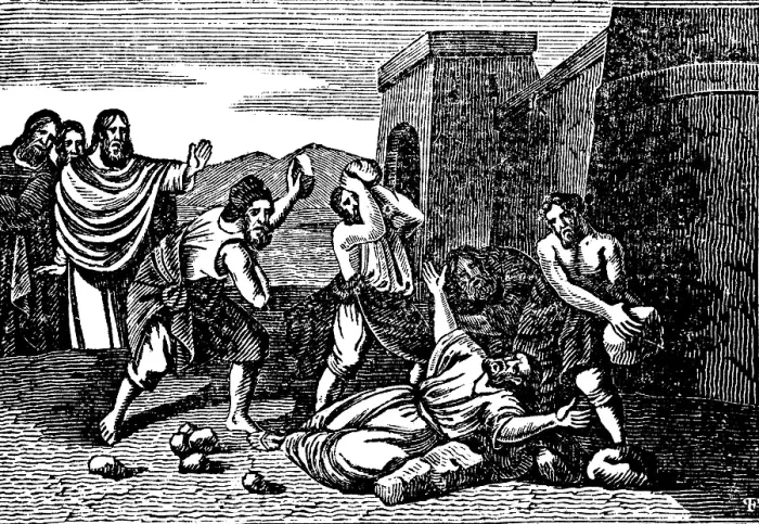 Framed Print : Stephen, a believing man, is unjustly stoned to death Framed Print : Stephen, a believing man, is unjustly stoned to death