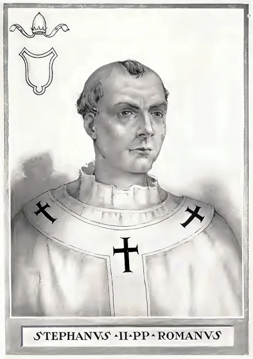 Framed Print : Stephen II (III) (died 26 April 757) was pope from 752 to 757 Framed Print : Stephen II (III) (died 26 April 757) was pope from 752 to 757