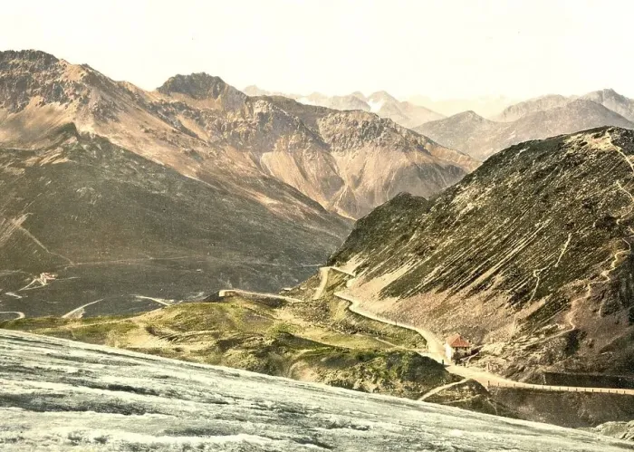 Framed Print : Stilfserjoch, Stilfser Joch, Ferdinandhaus and Silvretta mountain group