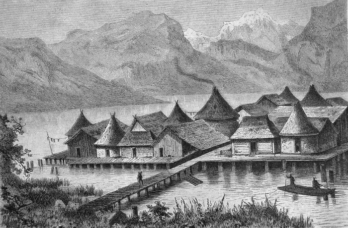 Framed Print : Stilt houses village on Lake Constance Framed Print : Stilt houses village on Lake Constance