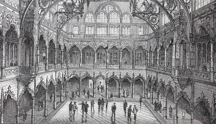 Framed Print : The stock exchange of Antwerp, 1880
