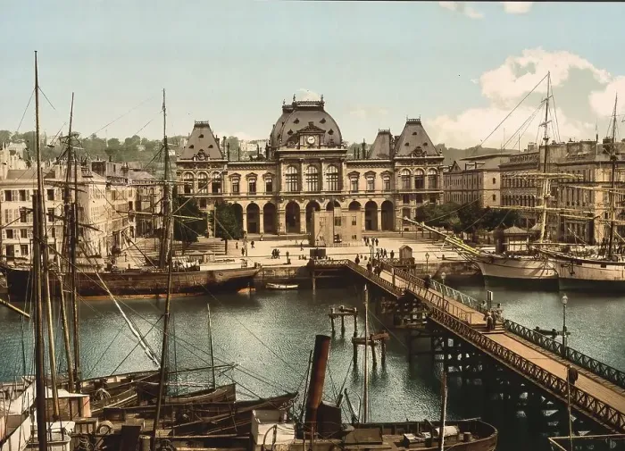 Framed Print : Stock Exchange and Docks, Le Havre