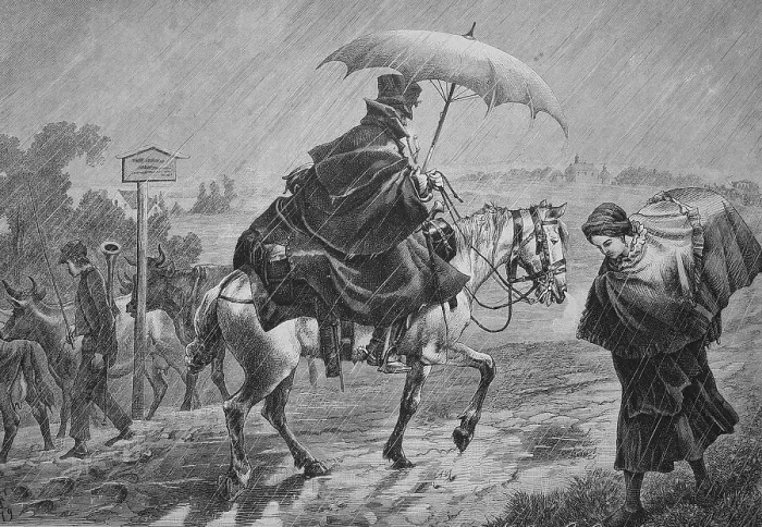 Framed Print : Stockman riding a horse in the rain Framed Print : Stockman riding a horse in the rain