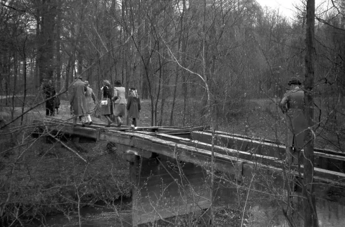 Framed Print : Stolen Bridge Boards, 1948, Leipzig