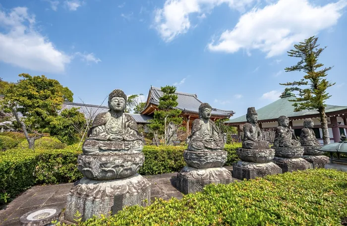 Framed Print : Stone Buddha Statues, Ninna-ji Renge-ji Temple