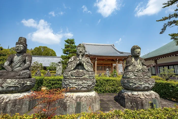Framed Print : Stone Buddha Statues, Ninna-ji Renge-ji Temple