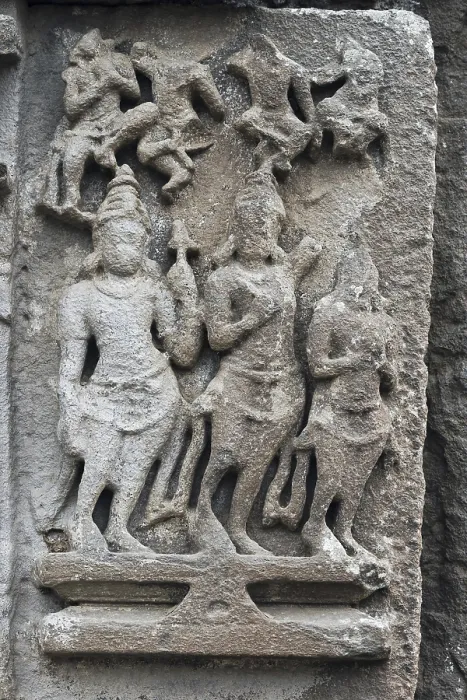 Framed Print : Stone carving in Iyeshwareshware Shiva temple Framed Print : Stone carving in Iyeshwareshware Shiva temple