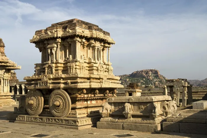 Framed Print : Stone chariot in Hampi, Karnataka, India