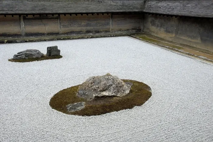 Framed Print : Stone Garden, Zen Garden, Rinzai Zen School