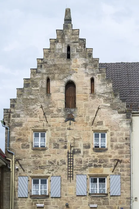 Framed Print : Stone Kemenate, fire station, Gothic construction