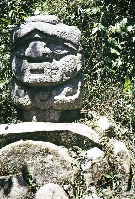 Framed Print : Stone megalith statue, Archaeological Park, San Agustin, Colombia, South America 1961, South America