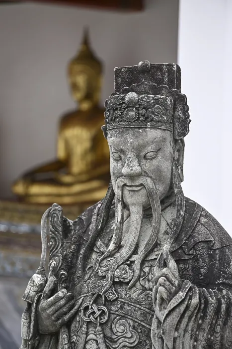 Framed Print : Stone statue of a Chinese warrior Framed Print : Stone statue of a Chinese warrior