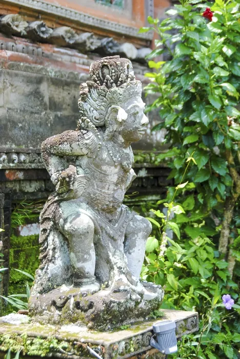 Framed Print : Stone statue at Pura Taman Saraswati Temple in Ubud Framed Print : Stone statue at Pura Taman Saraswati Temple in Ubud