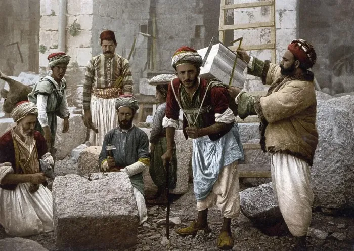 Framed Print : Stonemasons in Jerusalem, today Israel Framed Print : Stonemasons in Jerusalem, today Israel