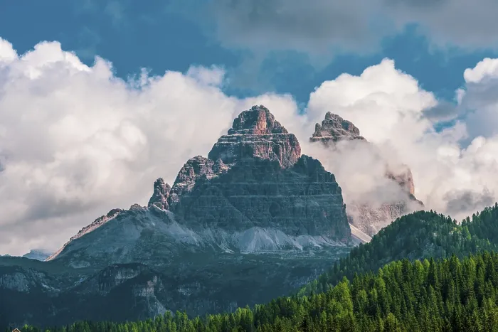 Framed Print : Storm clouds over the Dolomites, Italy
