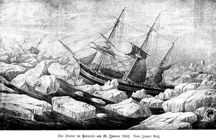 Framed Print : Storm in polar ice on January 20 Framed Print : Storm in polar ice on January 20
