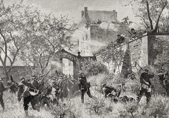 Framed Print : Storming of the Geissburg on 4 August 1870