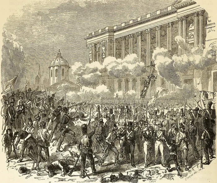 Framed Print : Storming of the Louvre, Paris, revolution Framed Print : Storming of the Louvre, Paris, revolution