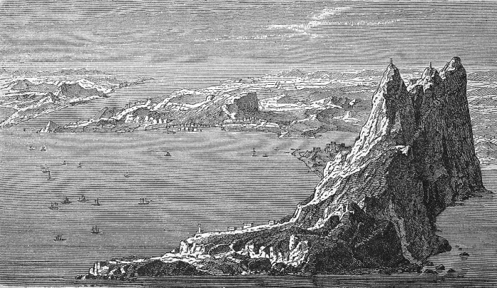 Framed Print : The Strait of Gibraltar in 1880