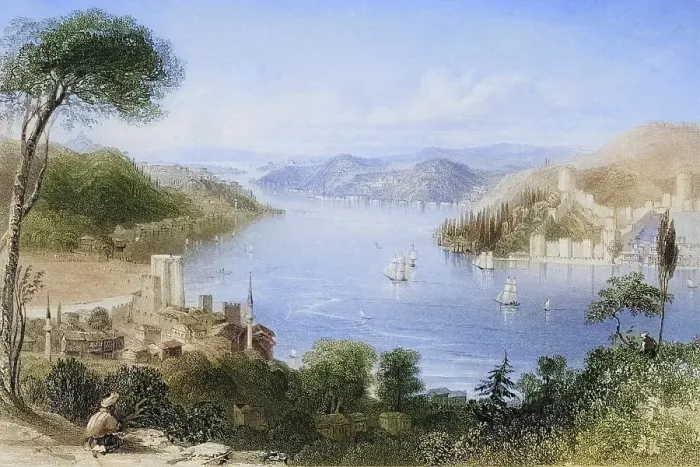 Framed Print : The Straits of the Bosporus, c