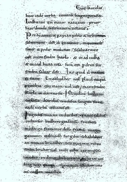 Framed Print : The Strasbourg Oaths, Louis the German and Charles the Bald of 14 February 842