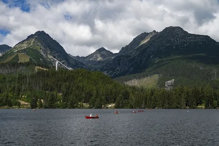 Framed Print : Strbskie Pleso lake in Tatras Mountains in Slovakia Framed Print : Strbskie Pleso lake in Tatras Mountains in Slovakia