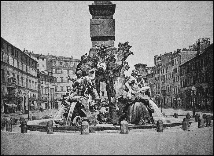 Framed Print : The Four Streams Fountain, Fontana dei Quattro Fiumi