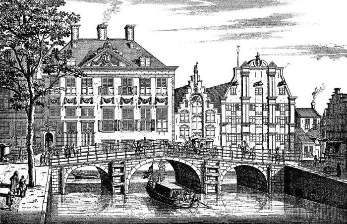 Framed Print : Street and canal in Amsterdam, Holland Framed Print : Street and canal in Amsterdam, Holland