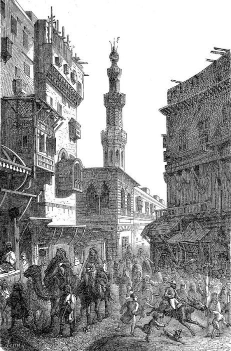 Framed Print : Street life in Cairo, Egypt, in 1880 Framed Print : Street life in Cairo, Egypt, in 1880