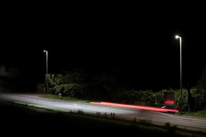 Framed Print : Street at night, long exposure, Germany