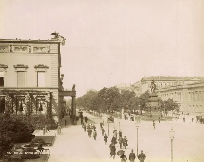 Framed Print : Street Scene in the Street Unter den Linden in Berlin