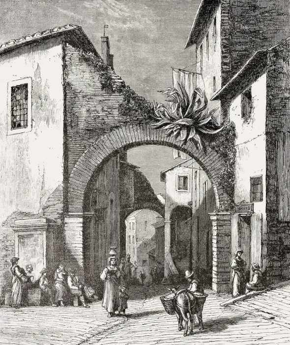 Framed Print : A street in Tivoli, Metropolitan City of Rome Framed Print : A street in Tivoli, Metropolitan City of Rome