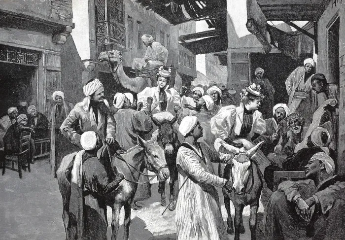 Framed Print : Street trading in Cairo, Egypt