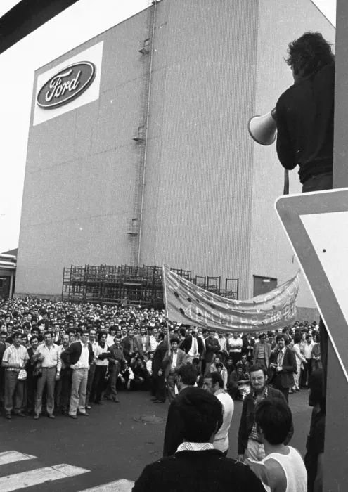 Framed Print : The strike at the Ford factory