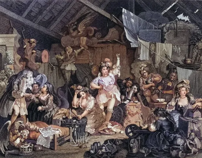 Framed Print : Strollers Rehearsing in a Barn Engraved by G