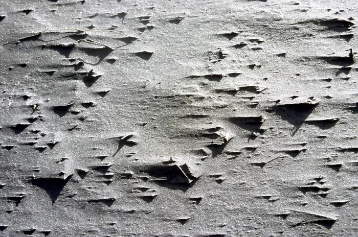 Framed Print : Structures in black lava sand
