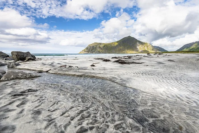 Framed Print : Structures in the sand, Skagsanden beach