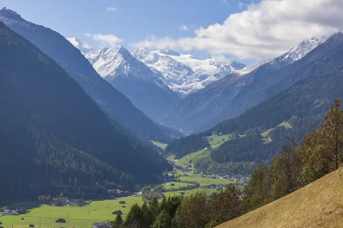 Framed Print : Stubai Glacier with Zuckerhutl Mountain