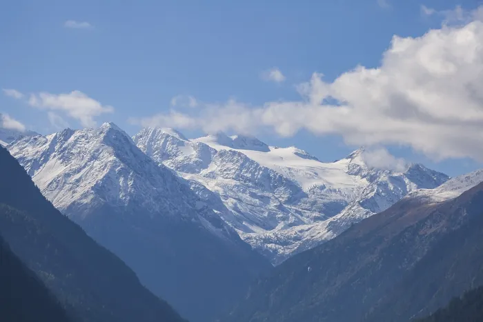 Framed Print : Stubai Glacier with Zuckerhutl Mountain