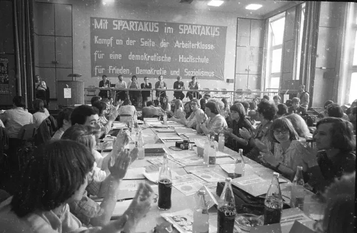 Framed Print : The student congress of the DKP-affiliated student federation MSB Spartakus on 20 Framed Print : The student congress of the DKP-affiliated student federation MSB Spartakus on 20